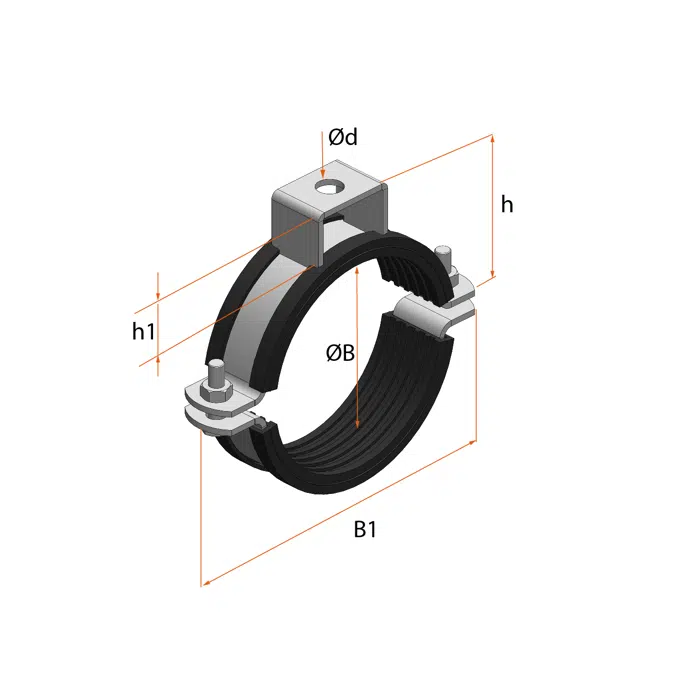 SDNA Heavy Duty Pipe Clamp with or without Sliding Frame