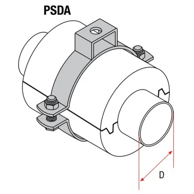 PSDA Insulation Support Clamp with or without Sliding Frame