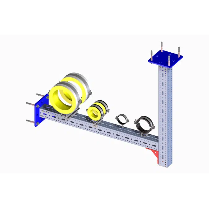 Heavy Duty Ceiling / Floor / Wall Mounted Support System (1V+1H)