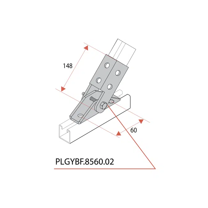 Light and Medium Duty Ceiling / Floor Mounted Support System (2V+1H+Transverse bracing)