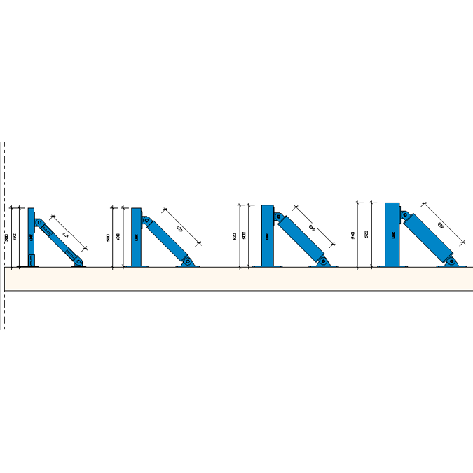 Heavy Duty Wall Mounted Cantilever Support System (1H+vertical bracing)