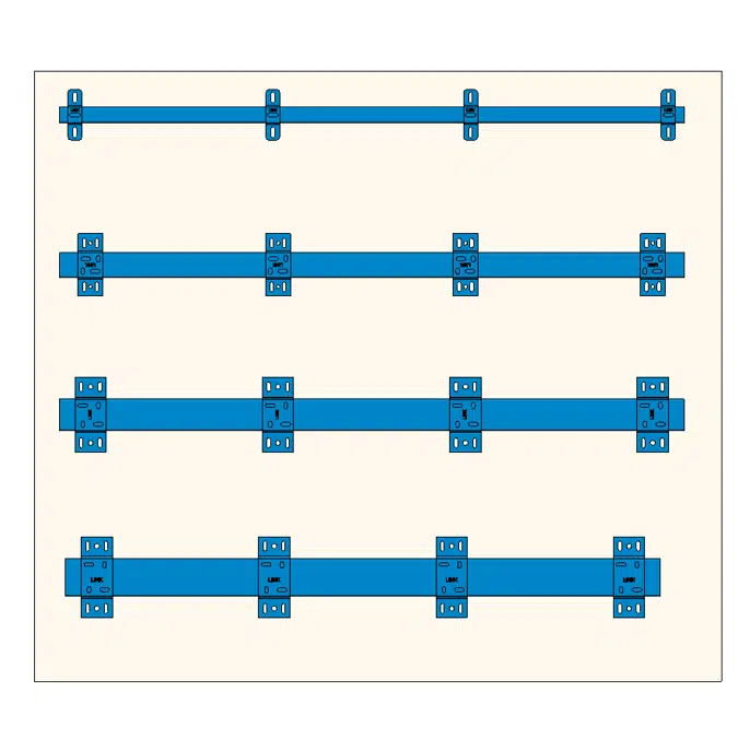 Heavy Duty Wall Mounted Riser Support System (1H)