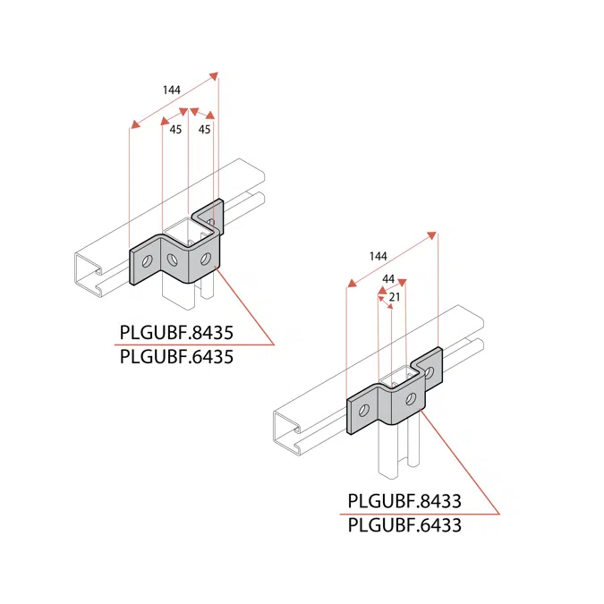 Light and Medium Duty Wall Mounted Riser Support System (1H)