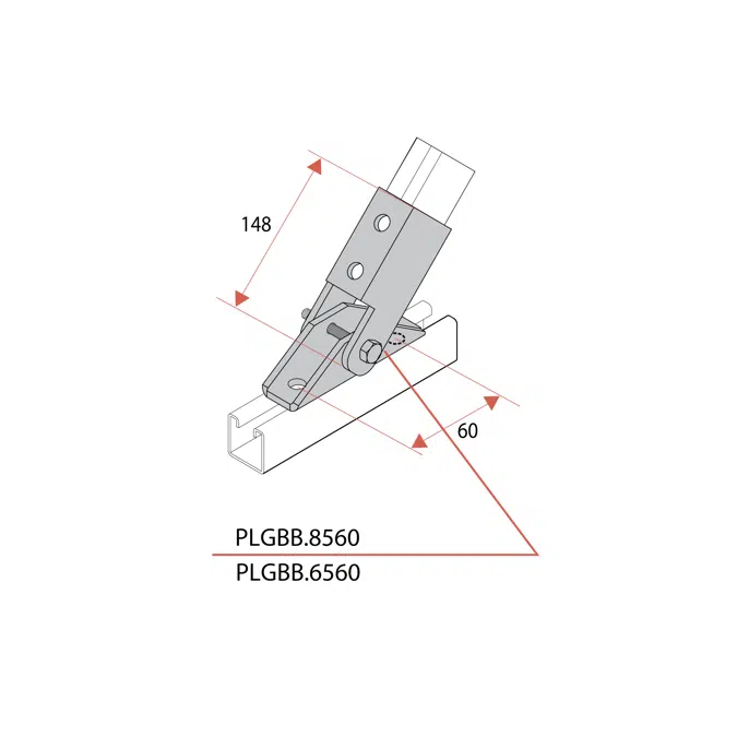 Light and Medium Duty Wall Mounted Cantilever Support System (1H+vertical bracing)