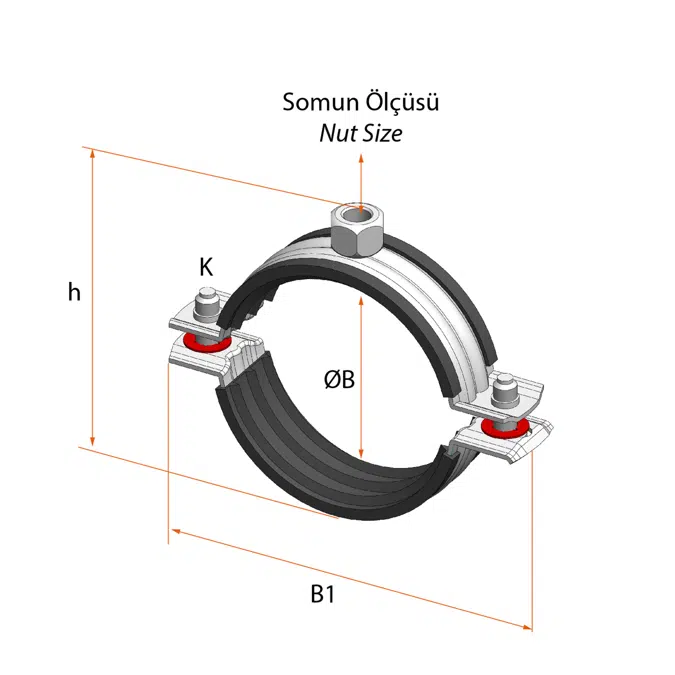 DN5 Split Clamp with or without Sliding Frame