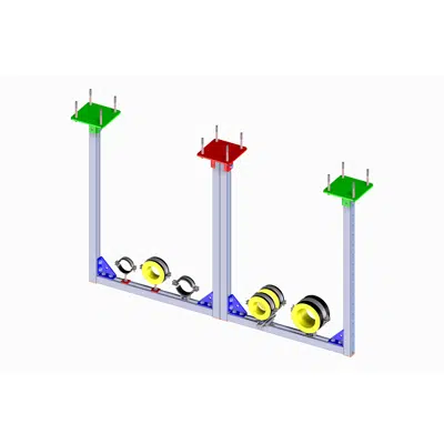 Obrázek pro Light and Medium Duty Ceiling / Floor Mounted Support System (3V+2H)