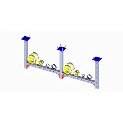 Heavy Duty Ceiling / Floor Mounted Support System (3V+2H) için görüntü