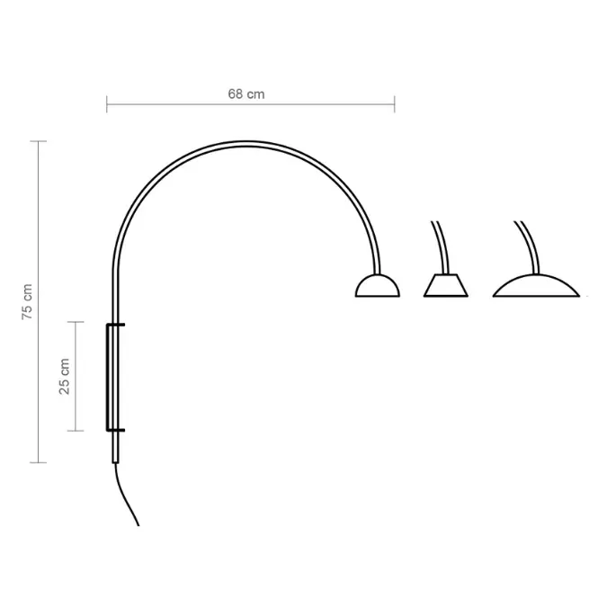 Absidiola arco wall lamp