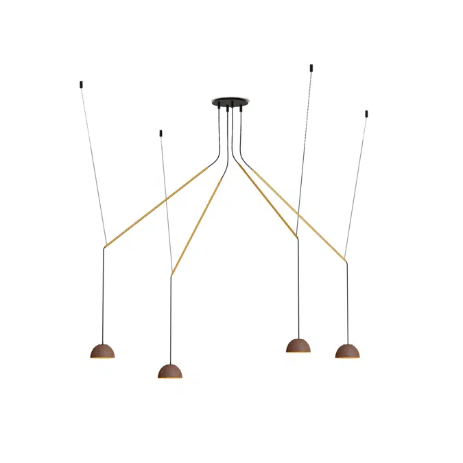 ABSIDIOLA C MOVIL 4 MINI TERRACOTTA pendant lamp