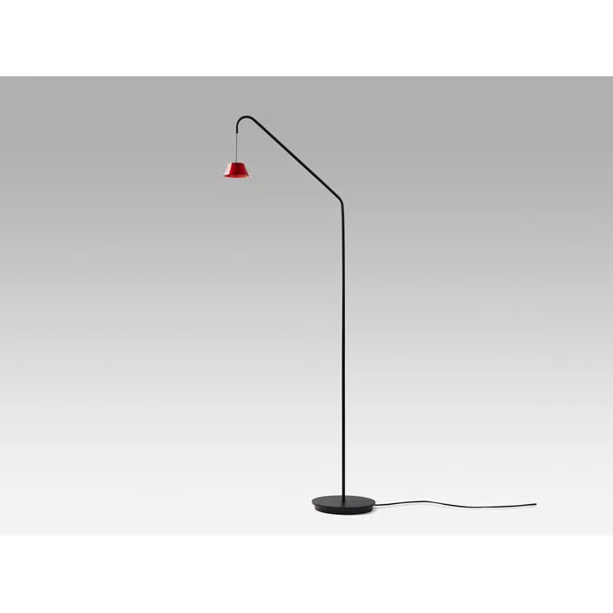 ABSIDIOLA P ARCO CONICA RED floor lamp