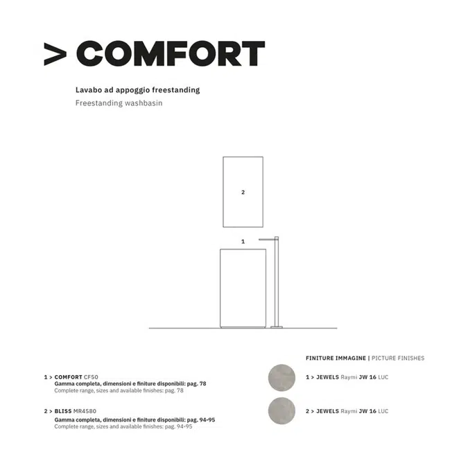 Comfort  CF 50 Freestanding washbasin