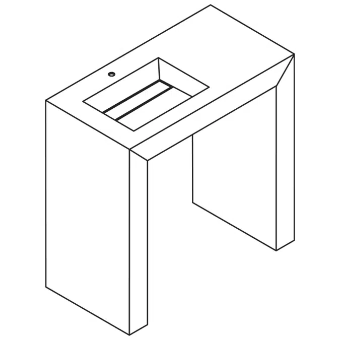 Wonder-WD120 Konsole mit integrierten/m Waschbecken