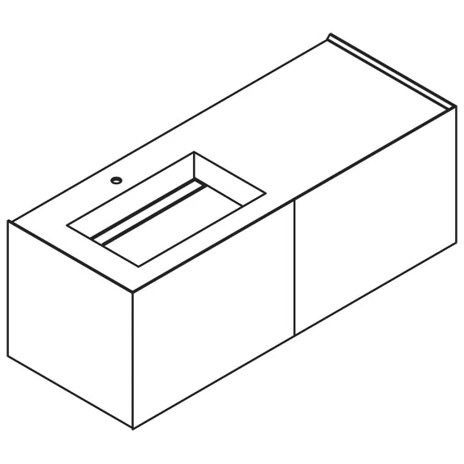 Glad-GD140 Monoblock mit integriertem Waschbecken