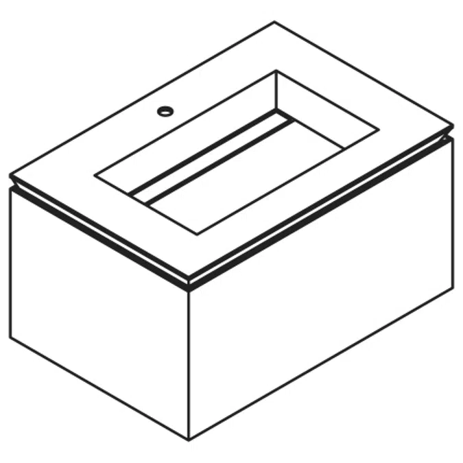 Glamour-GM90 Monoblock mit integriertem Waschbecken