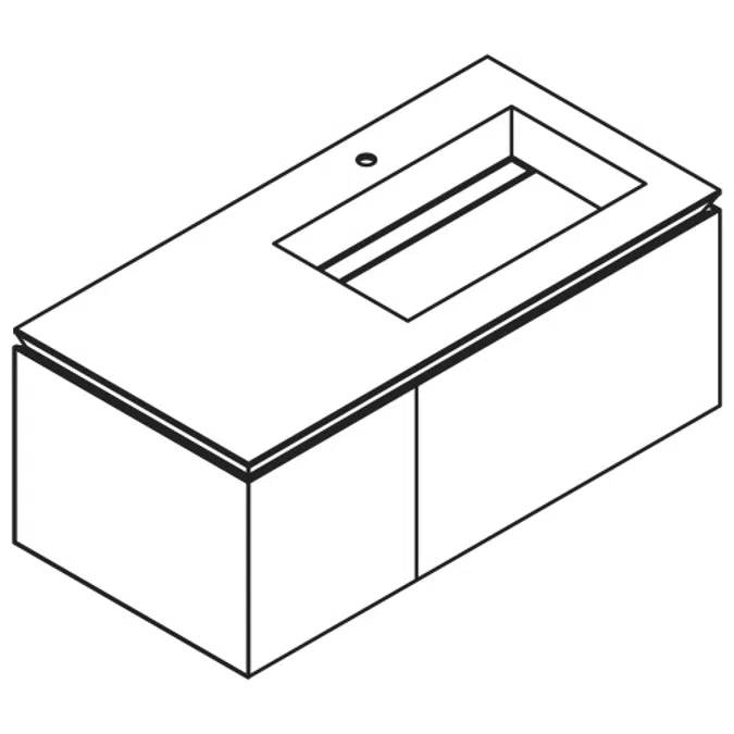 Glamour-GM120 Monoblock mit integriertem Waschbecken