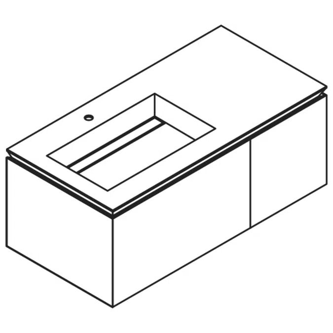 Glamour-GM120 Monoblock mit integriertem Waschbecken