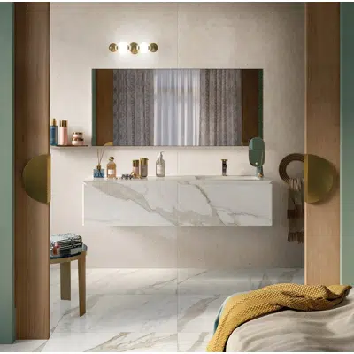 imagem para Glamour  GM120S - GM120D Vanity unit with built-in left/right washbasin