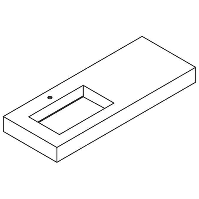 Joy-JY140T Top scatolare con lavabo integrato e base indipendente