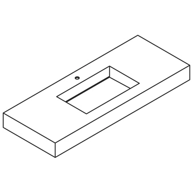 Joy-JY140T Top scatolare con lavabo integrato e base indipendente