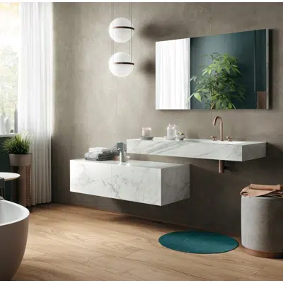 Image for Joy  JY140TC - JY140TS - JY140TD Vanity top with integrated washbasin and separate base unit