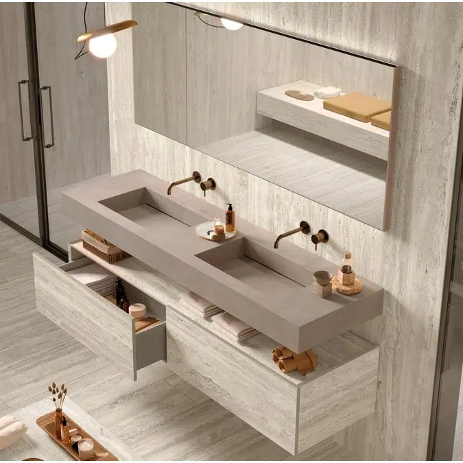 Joy-JY140T Top scatolare con lavabo integrato e base indipendente