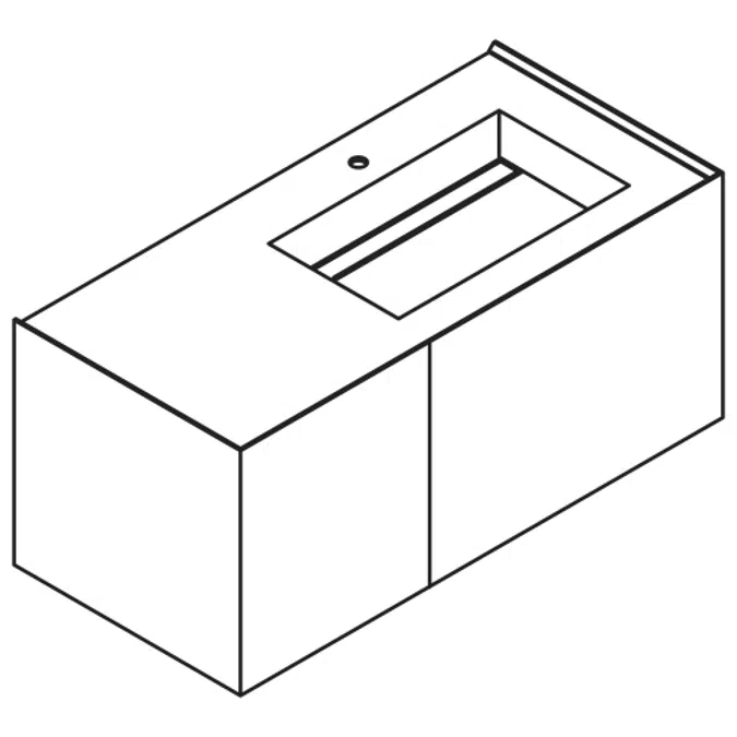 Glad-GD120 Monoblock mit integriertem Waschbecken