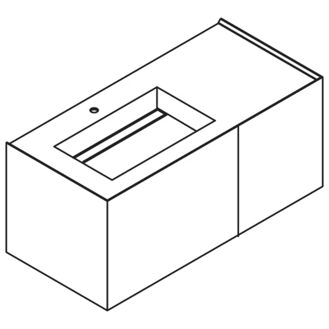 Glad-GD120 Monoblock mit integriertem Waschbecken