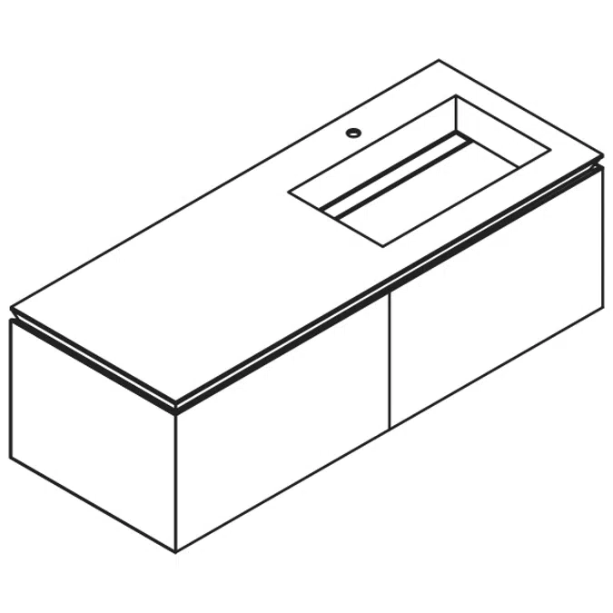 Glamour-GM140 Monoblock mit integriertem Waschbecken