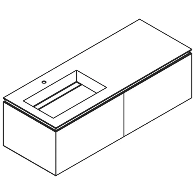 Glamour-GM140 Monoblock mit integriertem Waschbecken