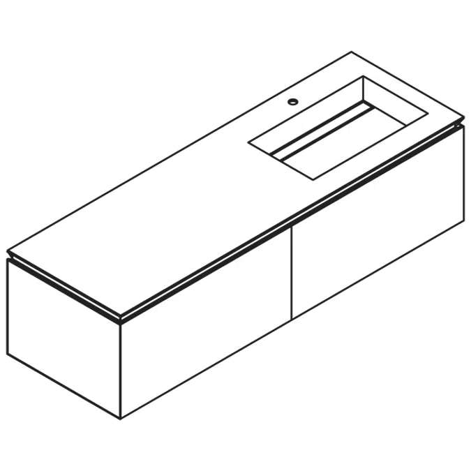 Glamour-GM160 Monoblock mit integriertem Waschbecken