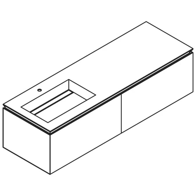 Glamour-GM160 Monoblock mit integriertem Waschbecken