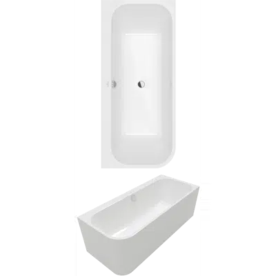 imazhi i Architectura Back-to-wall bath for right corner installation