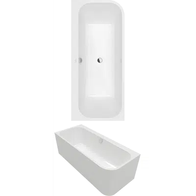 Image for Architectura Back-to-wall bath for left corner installation