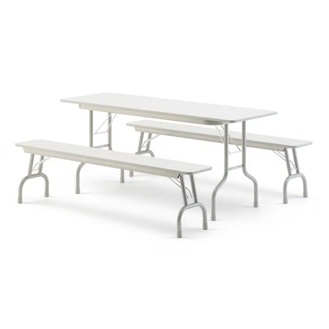 Tables and Benches with folding feet