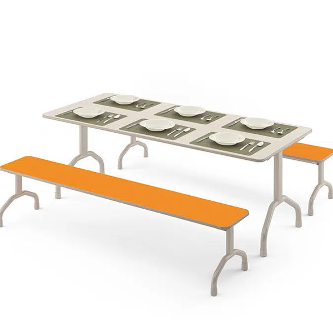 BIM objects - Free download! Cafeteria tables | BIMobject