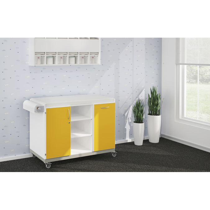 Diaper holder and baby changing unit