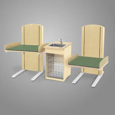 Changing station, dubble working area