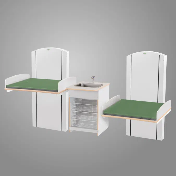 Changing station, dubble working area