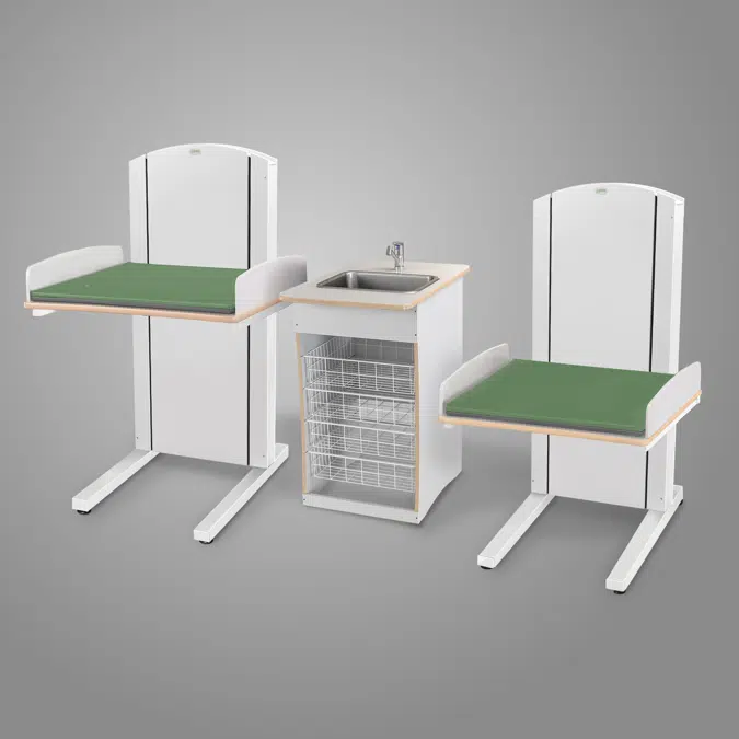 Changing station, dubble working area