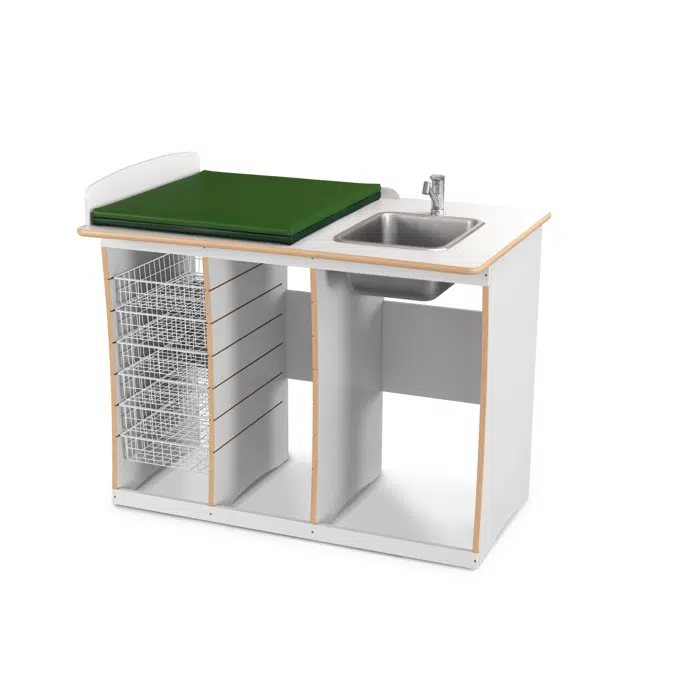 Changing table Björk 120 with washing area