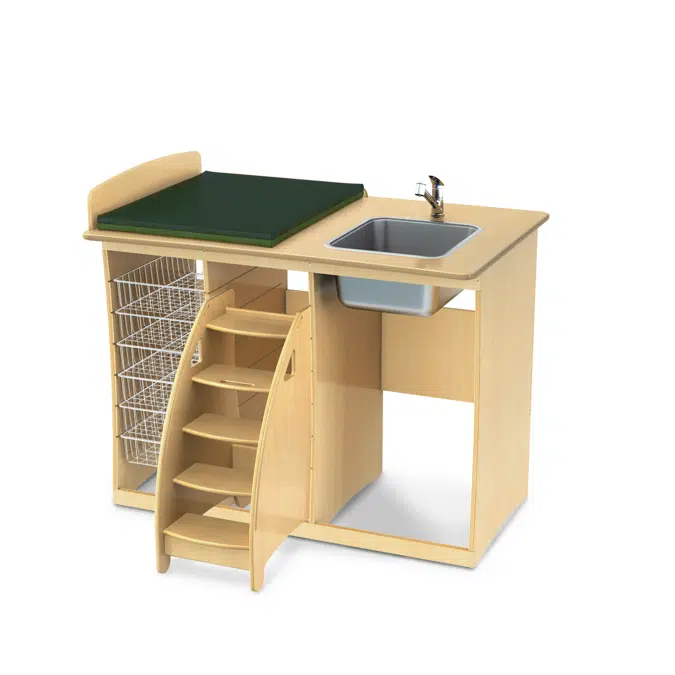 Changing table Björk 120 with washing area