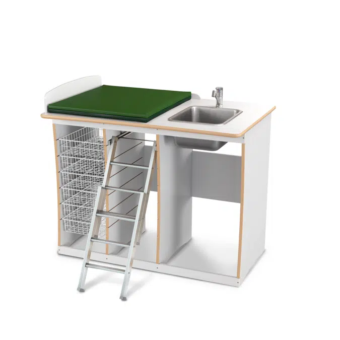 Changing table Björk 120 with washing area