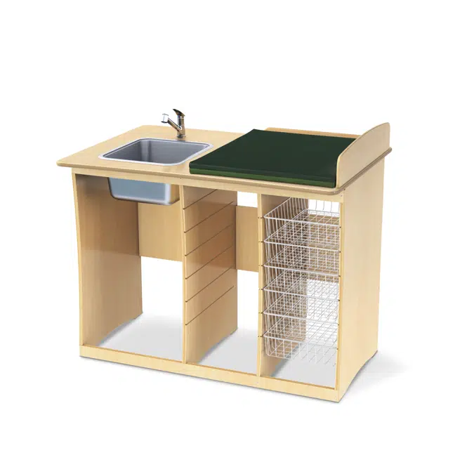 Changing table Björk 120 with washing area