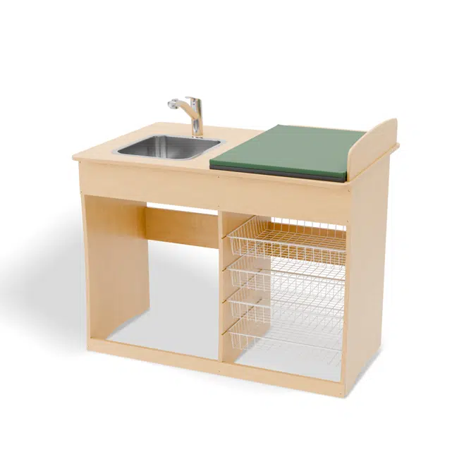 Changing table Björk 120 with washing area