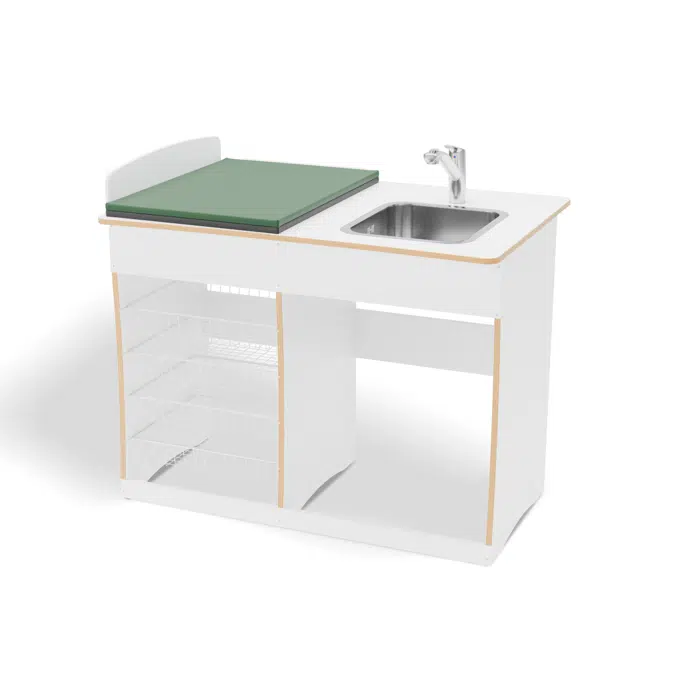 Changing table Björk 120 with washing area