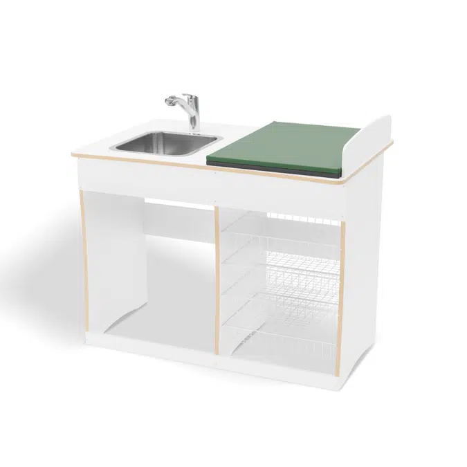 Changing table Björk 120 with washing area