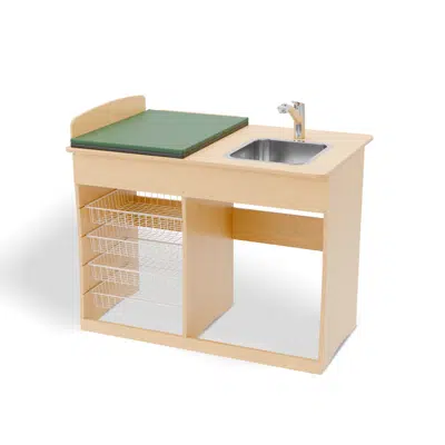 Changing table Björk 120 with washing area