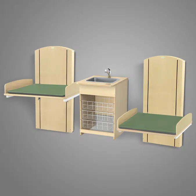 Changing station, dubble working area