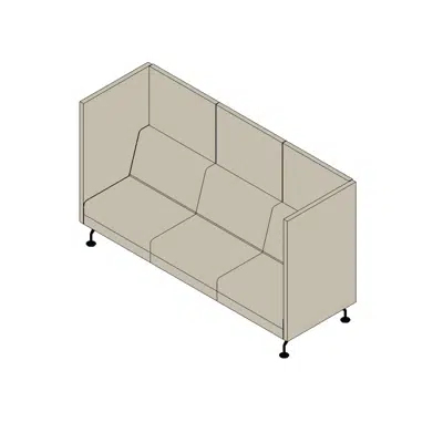 Image for Rockworth Haf 3 Seat Pod Steel Leg