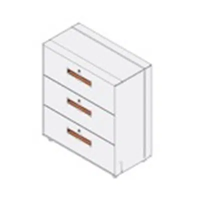 Image pour Rockworth S66 (Stack) 3-Drawer Lateral Filing Cabinet
